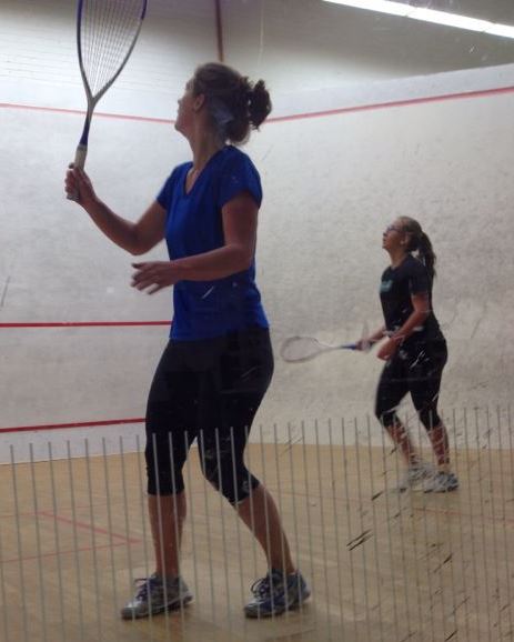 Birgit Coufal (WSA 58) playing for ESRC I against Nea Falck (ESRC II)