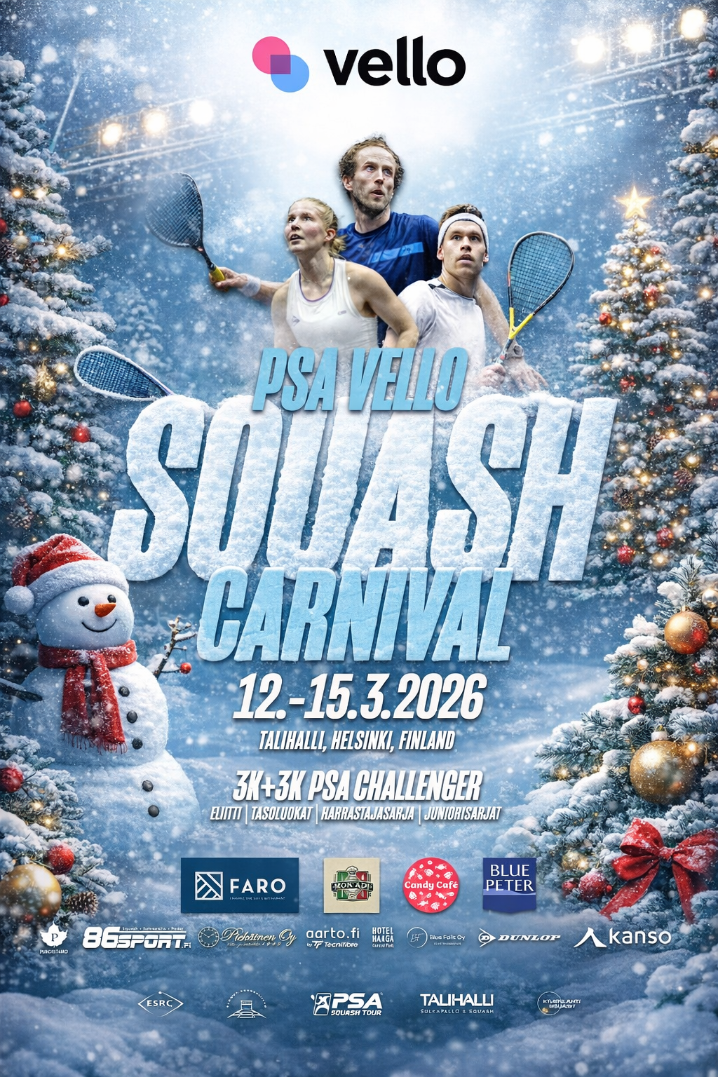 You are currently viewing PSA Vello Squash Carnival toivottaa kaikille mahtavaa Joulua!