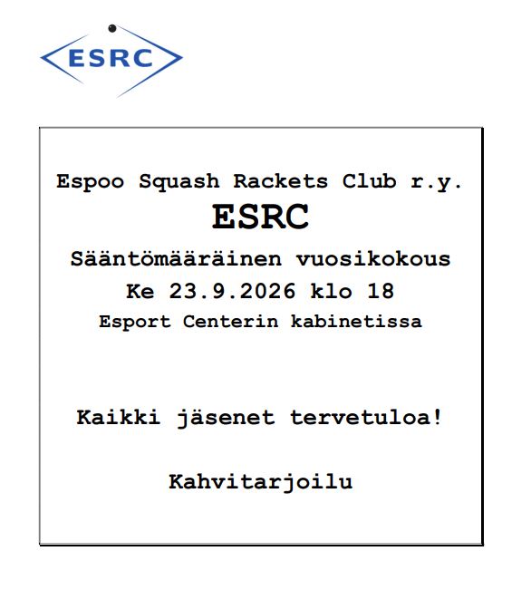 You are currently viewing ESRC ry:n Vuosikokous 23.9.2026